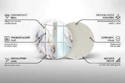 Üveg alátét gyertyákhoz Pasztell márvány