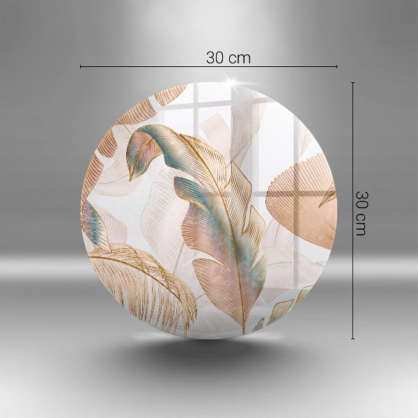 Síri gyertya alátét Boho tollak és levelek