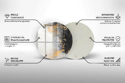 Üveg alátét gyertyákhoz Absztrakció arannyal