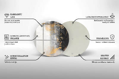 Üveg alátét gyertyákhoz Absztrakció arannyal