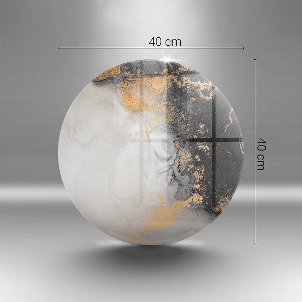 Üveg alátét gyertyákhoz Absztrakció arannyal