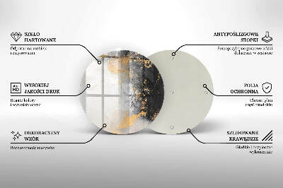 Üveg alátét gyertyákhoz Absztrakció arannyal