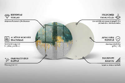 Síri gyertya alátét Absztrakció arannyal
