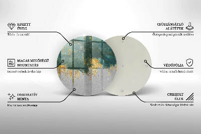 Síri gyertya alátét Absztrakció arannyal