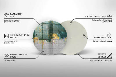 Síri gyertya alátét Absztrakció arannyal