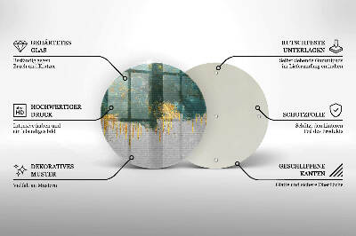 Síri gyertya alátét Absztrakció arannyal