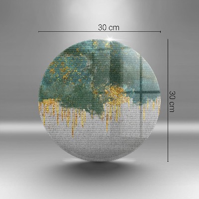 Síri gyertya alátét Absztrakció arannyal