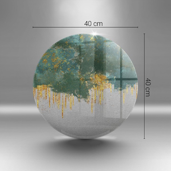 Síri gyertya alátét Absztrakció arannyal