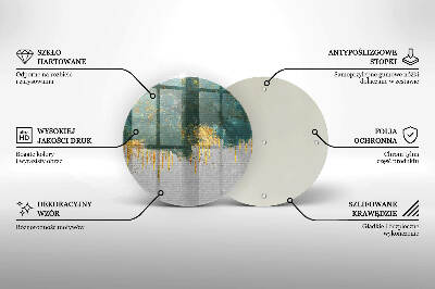 Síri gyertya alátét Absztrakció arannyal