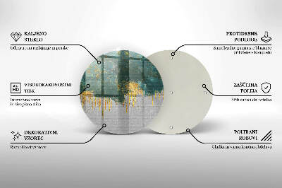 Síri gyertya alátét Absztrakció arannyal