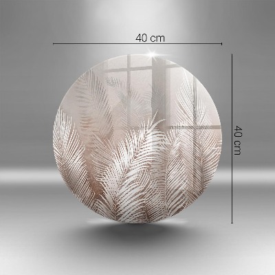 Üveg alátét gyertyákhoz Boho növényzet levelei