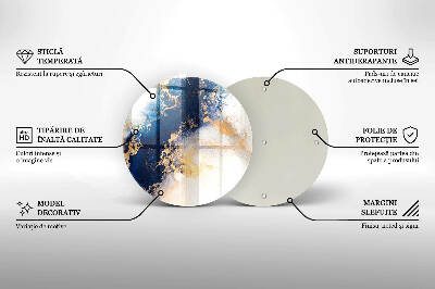 Síri gyertya alátét Absztrakció kékkel