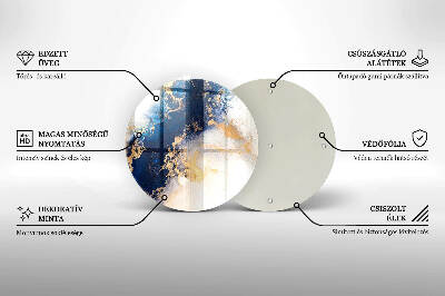 Síri gyertya alátét Absztrakció kékkel