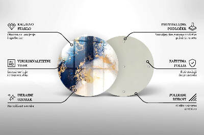 Síri gyertya alátét Absztrakció kékkel