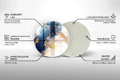 Síri gyertya alátét Absztrakció kékkel