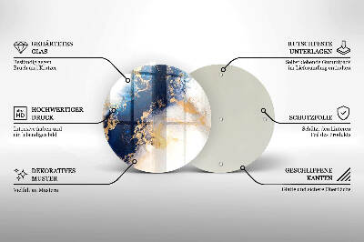 Síri gyertya alátét Absztrakció kékkel