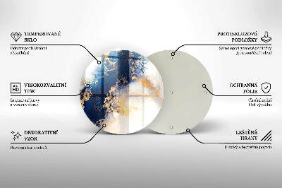 Síri gyertya alátét Absztrakció kékkel