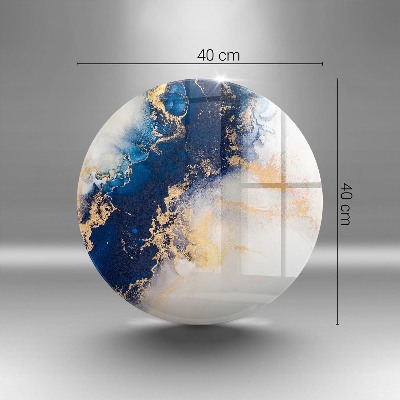 Síri gyertya alátét Absztrakció kékkel