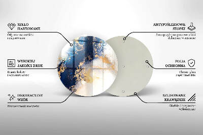 Síri gyertya alátét Absztrakció kékkel