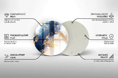 Síri gyertya alátét Absztrakció kékkel