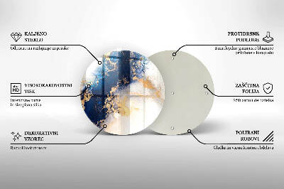Síri gyertya alátét Absztrakció kékkel