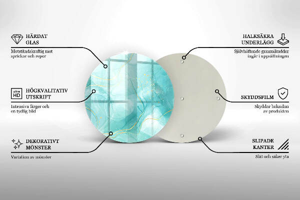 Síri gyertya alátét Kék és arany absztrakció