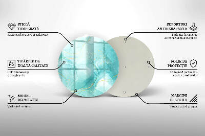 Síri gyertya alátét Kék és arany absztrakció
