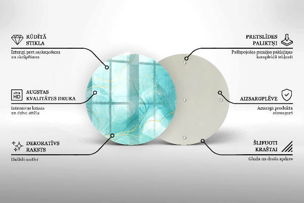 Síri gyertya alátét Kék és arany absztrakció