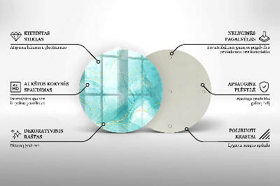 Síri gyertya alátét Kék és arany absztrakció