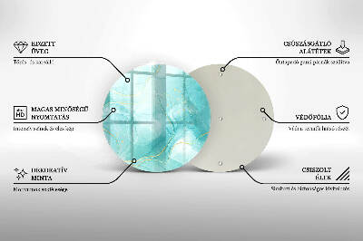 Síri gyertya alátét Kék és arany absztrakció