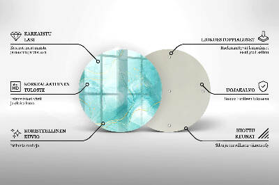 Síri gyertya alátét Kék és arany absztrakció