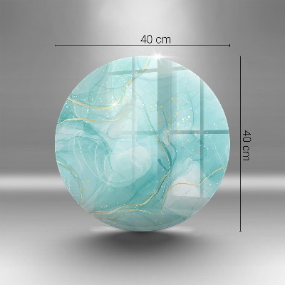 Síri gyertya alátét Kék és arany absztrakció