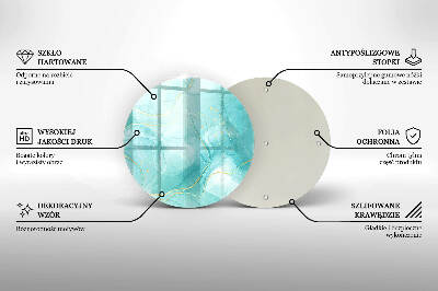 Síri gyertya alátét Kék és arany absztrakció