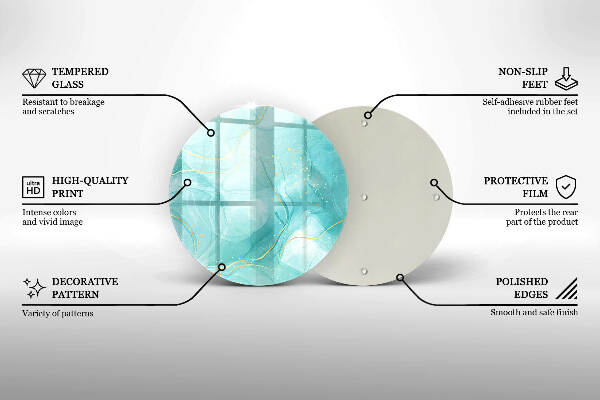 Síri gyertya alátét Kék és arany absztrakció