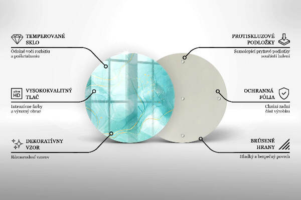 Síri gyertya alátét Kék és arany absztrakció