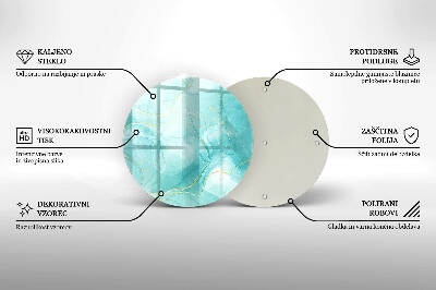 Síri gyertya alátét Kék és arany absztrakció