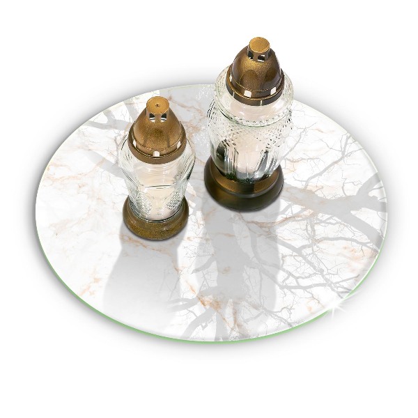 Üveg alátét gyertyákhoz Elegáns márvány kő