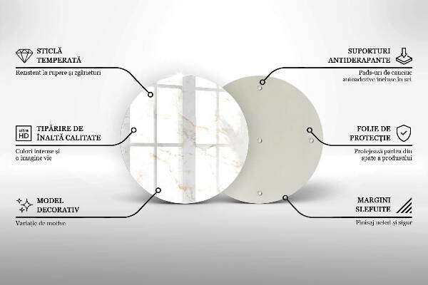 Üveg alátét gyertyákhoz Elegáns márvány kő