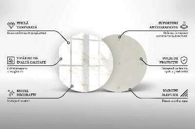Üveg alátét gyertyákhoz Elegáns márvány kő