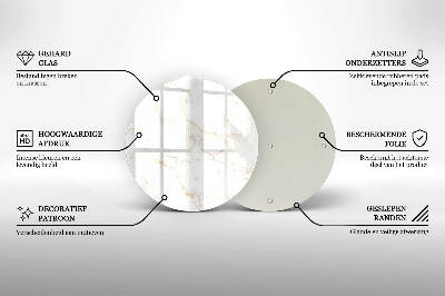 Üveg alátét gyertyákhoz Elegáns márvány kő