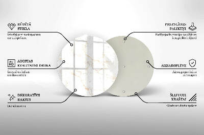 Üveg alátét gyertyákhoz Elegáns márvány kő