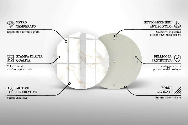 Üveg alátét gyertyákhoz Elegáns márvány kő