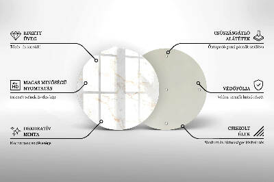 Üveg alátét gyertyákhoz Elegáns márvány kő