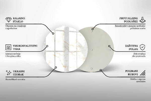 Üveg alátét gyertyákhoz Elegáns márvány kő