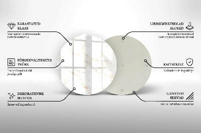 Üveg alátét gyertyákhoz Elegáns márvány kő
