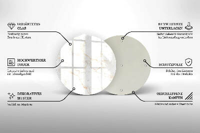 Üveg alátét gyertyákhoz Elegáns márvány kő