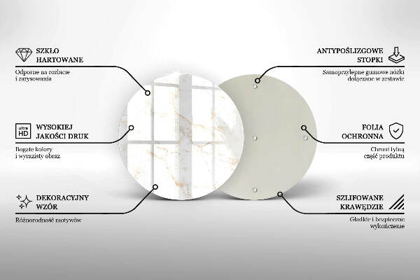 Üveg alátét gyertyákhoz Elegáns márvány kő