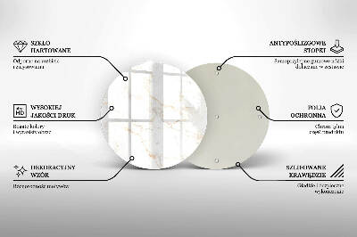 Üveg alátét gyertyákhoz Elegáns márvány kő