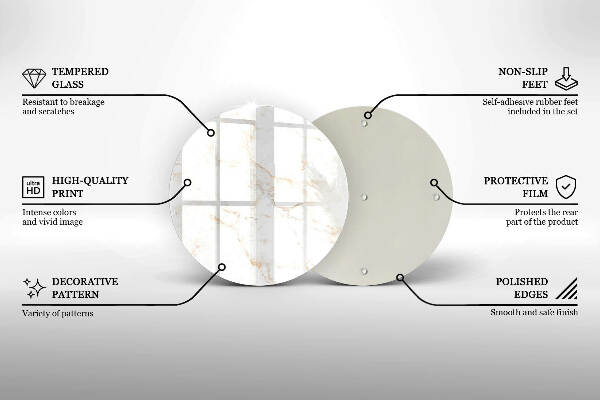 Üveg alátét gyertyákhoz Elegáns márvány kő