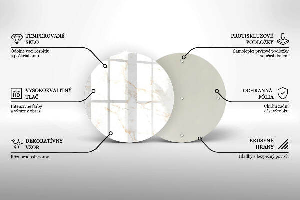 Üveg alátét gyertyákhoz Elegáns márvány kő